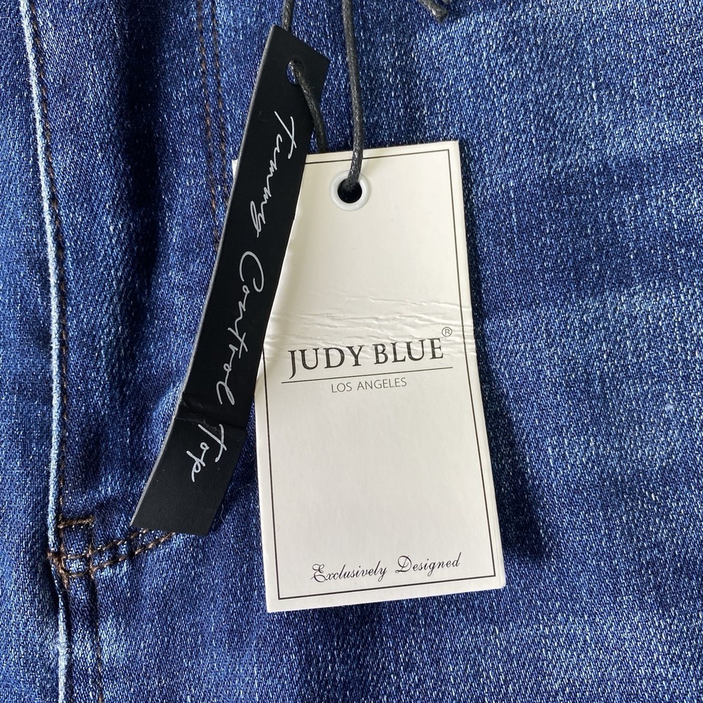 Judy Blue Jeans Womens 13/31 Short Tummy Control High Waist Bootcut Dark JB88786 - Picture 6 of 16
